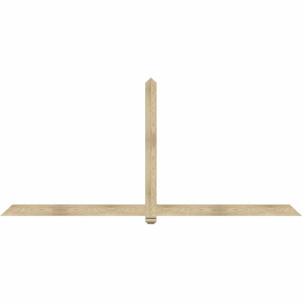 Ekena Millwork Eugene Rough Sawn Timber Gable Bracket, Douglas Fir, 108"W x 49"H x 2"D x 4"F, 11/12 Pitch GBW108X49X0204EUG00RDF - main